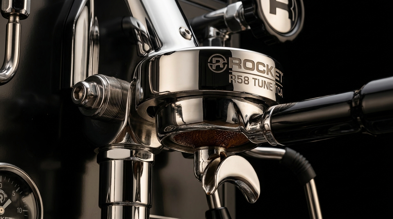 Macro del Grupo de Café TCA de Rocket Espresso